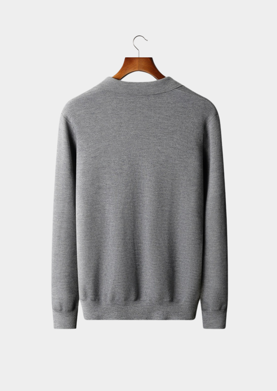 100% CASHMERE BUTTONLESS SWEATER POLO.