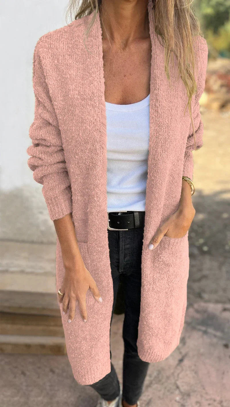Helena Cozy Knit Coat, view 6 - Elena Harper