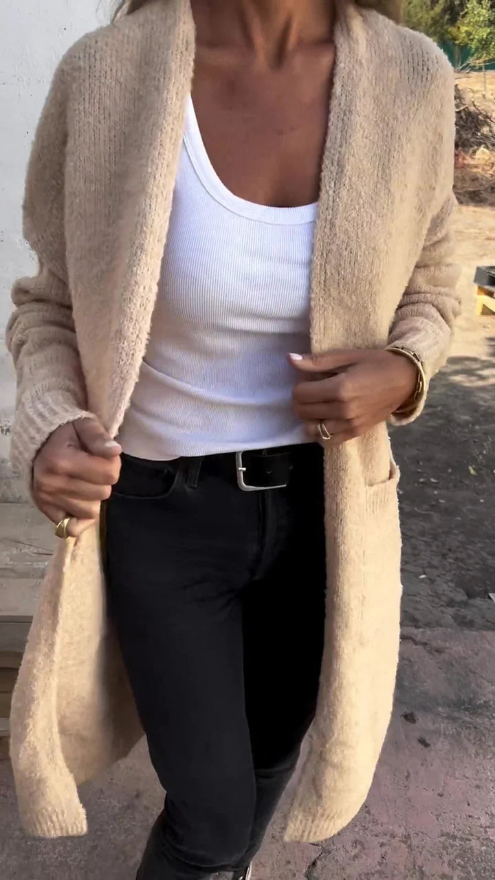 Helena Cozy Knit Coat, view 7 - Elena Harper