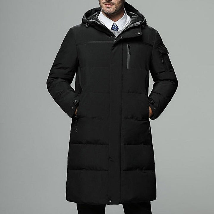 Daniel | Comfortable and Long Puffer Jacket with Hood