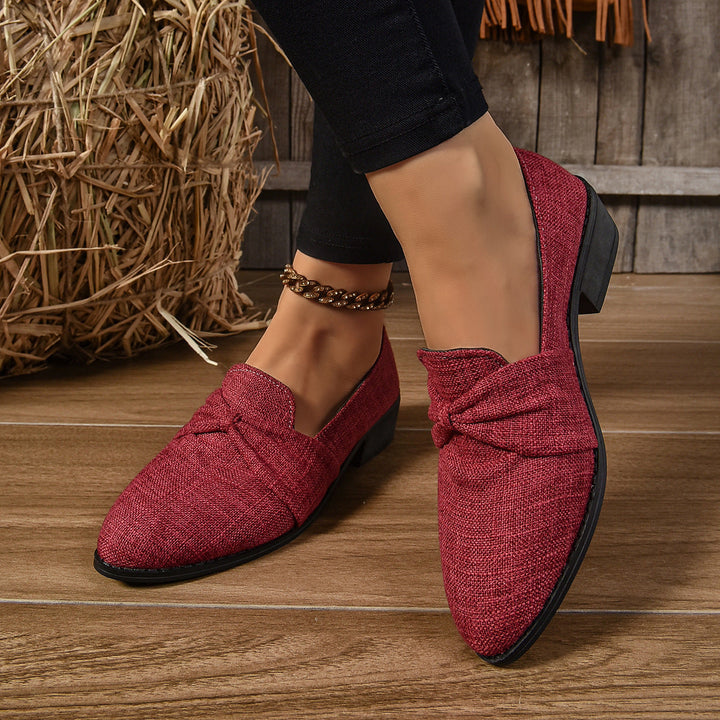 Women's loafers with bow - Elvira