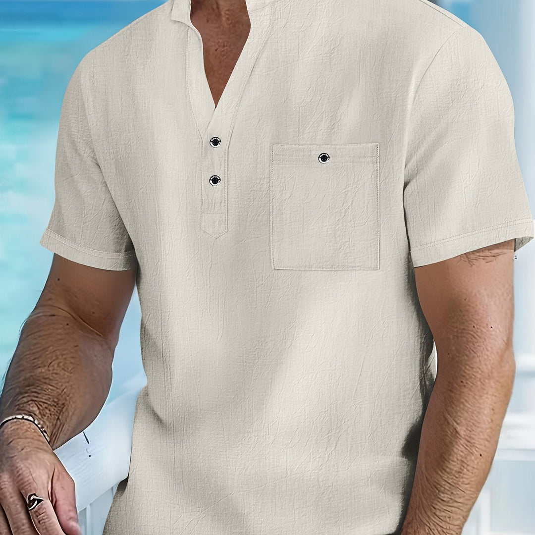 ELENA HARPER™  |  QIPAO COLLAR SHIRT FOR MEN
