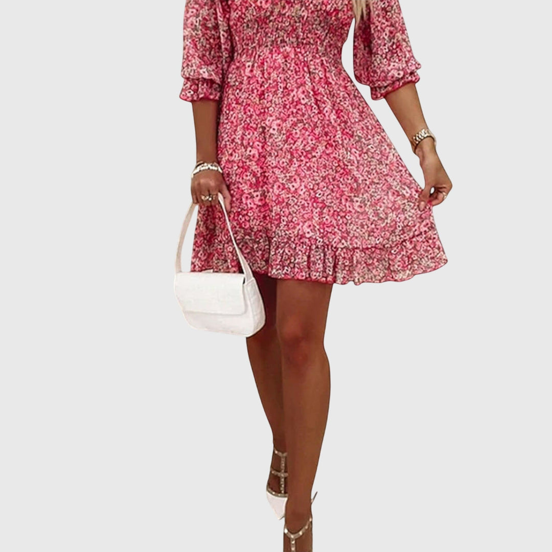 Chic Bohemian Printed Short Dress for Women