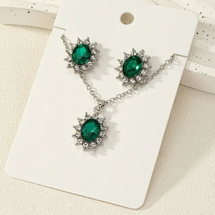 Elegant White Gold Jewellery Set with Refined Details, view 3 - Elena Harper