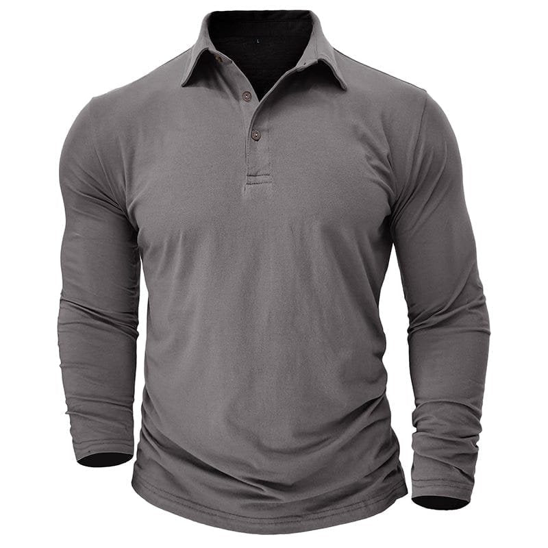 Benjamin | Lightweight and Breathable Long Sleeve Polo Shirt with Stretch