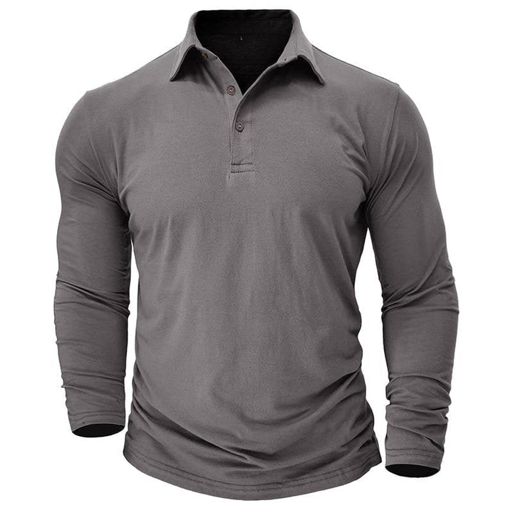 Benjamin | Lightweight and Breathable Long Sleeve Polo Shirt with Stretch