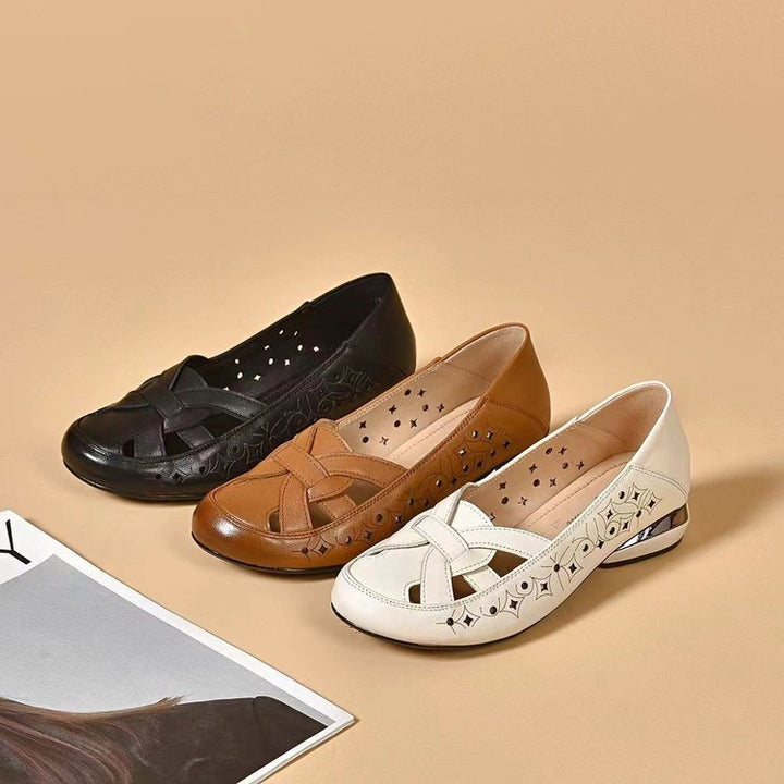 Women's Orthopaedic Perforated Slip-On Closed Toe Shoes
