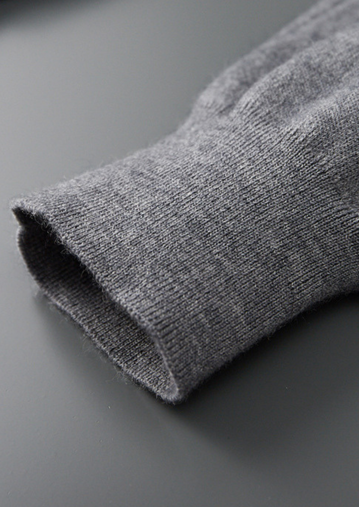 100% CASHMERE BUTTONLESS SWEATER POLO.