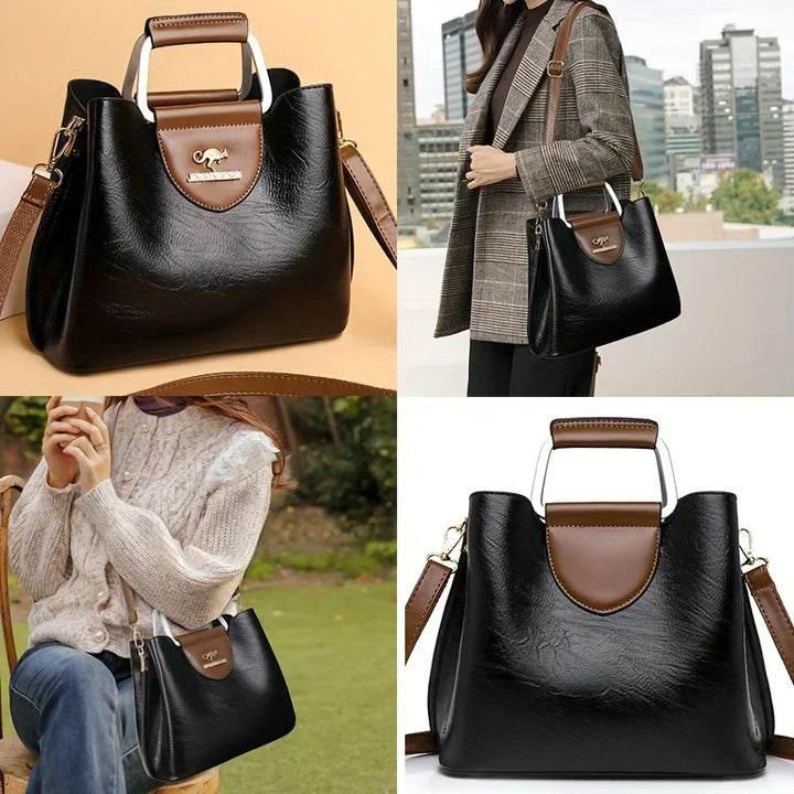 Isabella Elegant Cube-Shaped Leather Bag, view 9 - Elena Harper