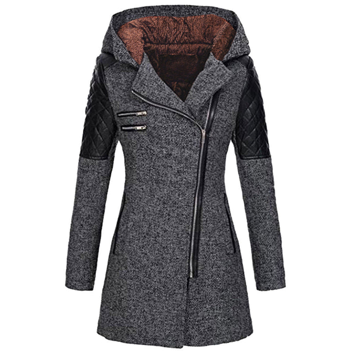 Marguerite - Elegant Asymmetrical Zipped Coat