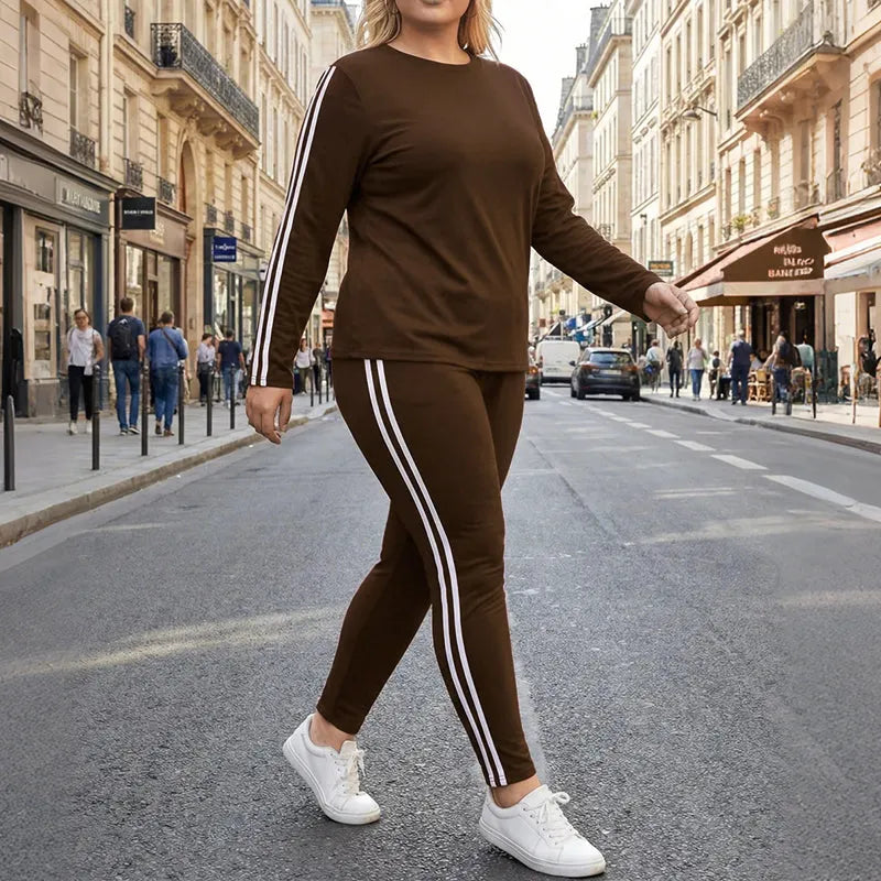 Krizina Comfortable Two-Piece Training Suit Set, view 2 - Elena Harper