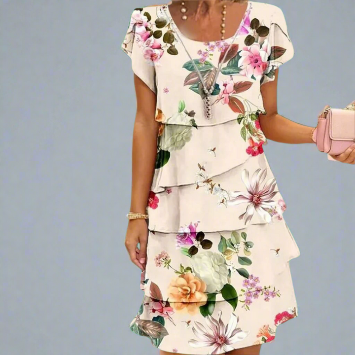 Ismene Elegant Floral Maxi Dress with Airy Grace - Elena Harper