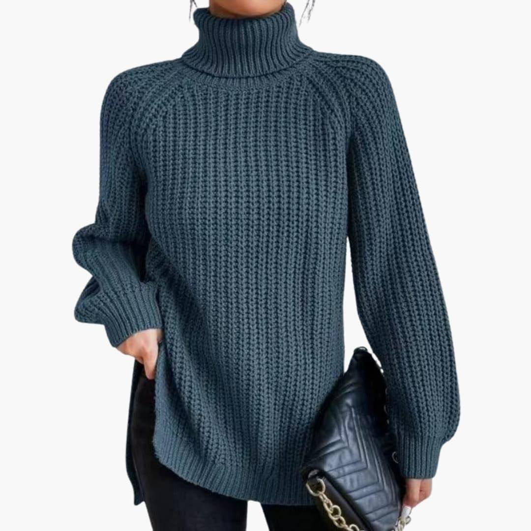 Marina | Cozy Oversized Knit Sweater with Turtleneck