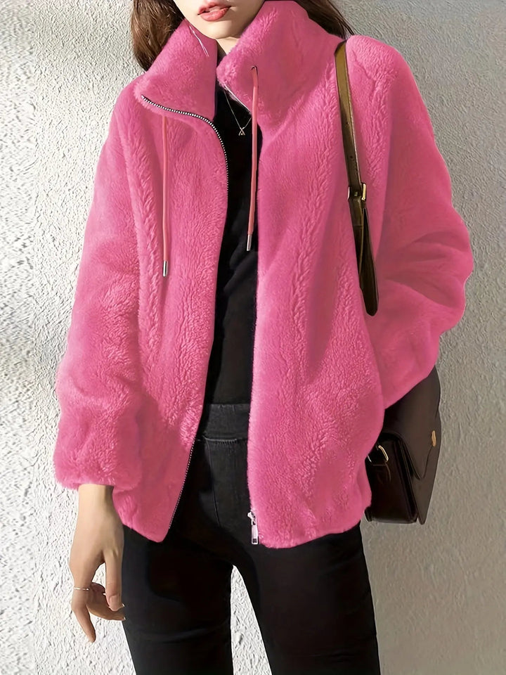 Women's Soft Fleece Jacket Warm Casual Style for Everyday, view 2 - Elena Harper