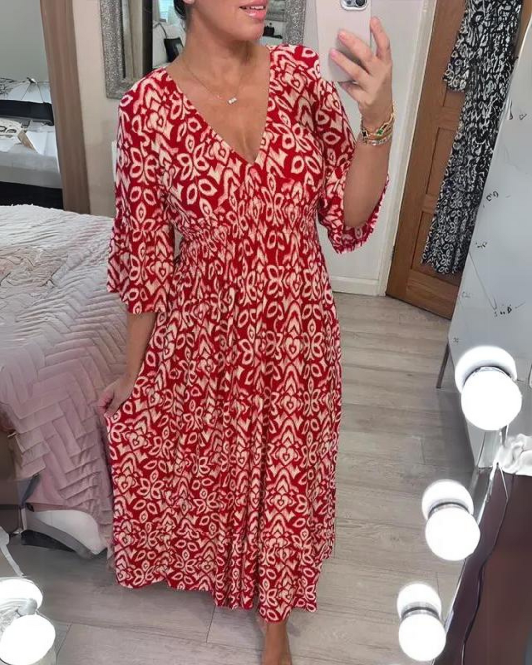 AIRE Elastic Boho Dress - Elena Harper