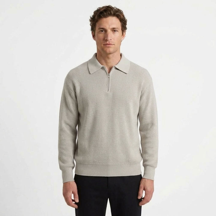 High Neck Half-Zip Sweater