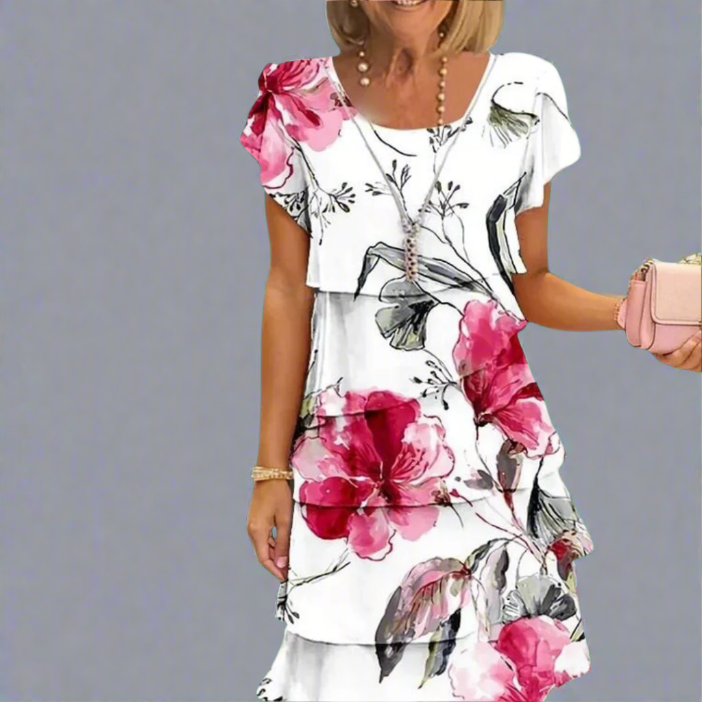 Ismene Elegant Floral Maxi Dress with Airy Grace - Elena Harper