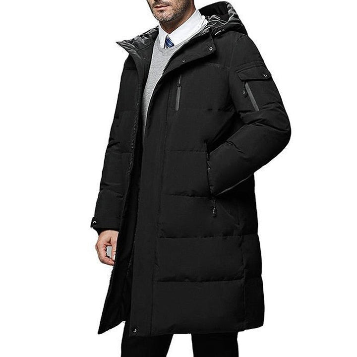 Daniel | Comfortable and Long Puffer Jacket with Hood