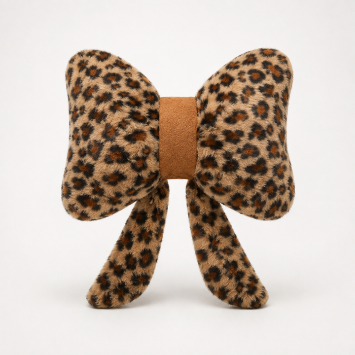 Bowvelle Leopard Print Bowknot Throw Pillow - Elena Harper