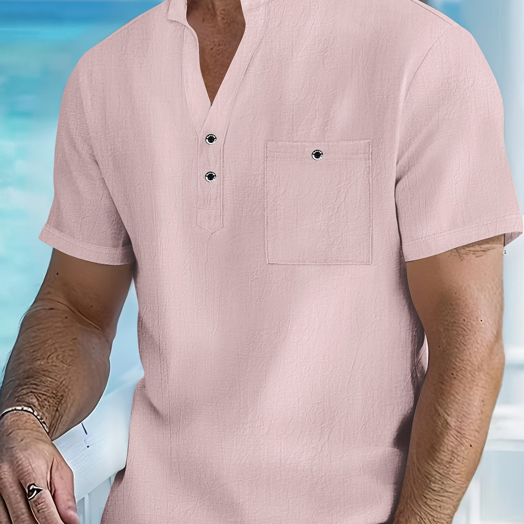 ELENA HARPER™  |  QIPAO COLLAR SHIRT FOR MEN