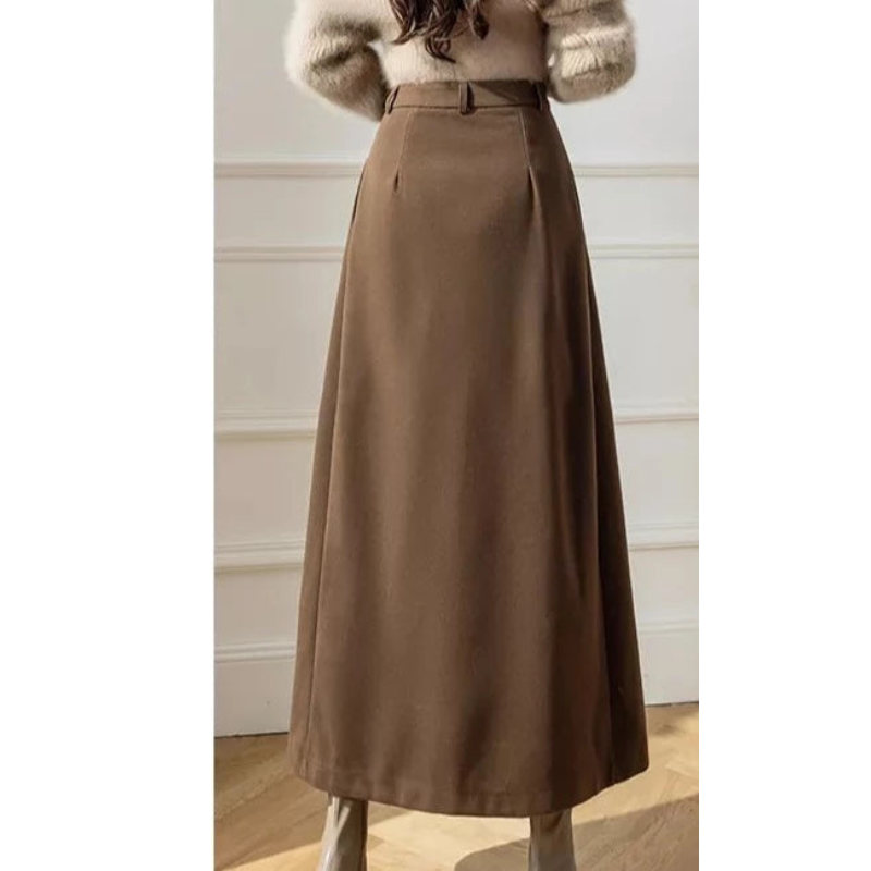 Pleated High-Waisted Skirt for Women - Casual