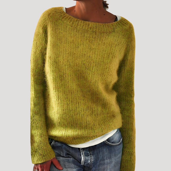 Women's Boat Neck Loose Sweater
