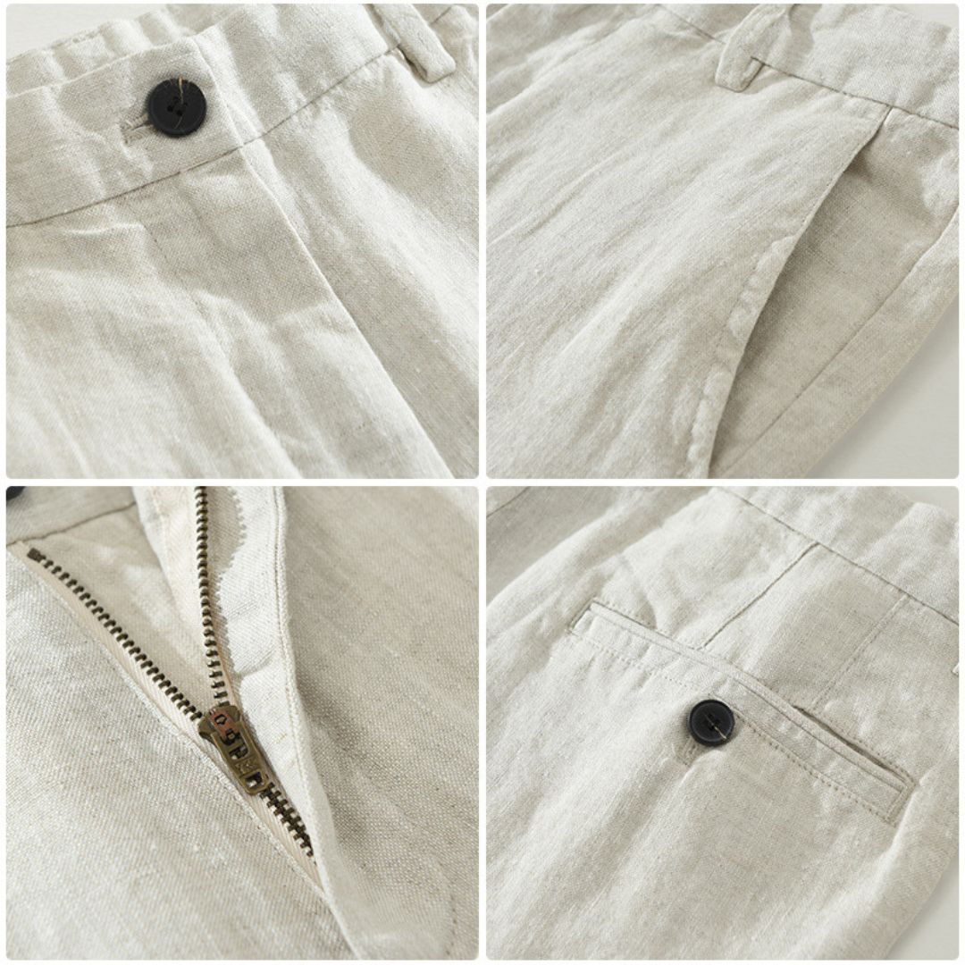 LAURENT MONACO | STRAIGHT LINEN PANTS