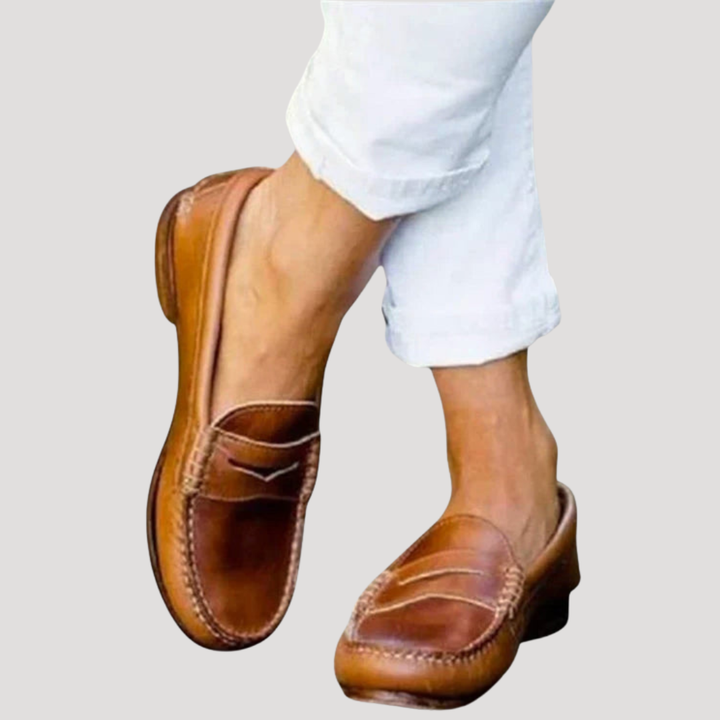 Women’s Flat Shoes with Visible Stitching Comfort