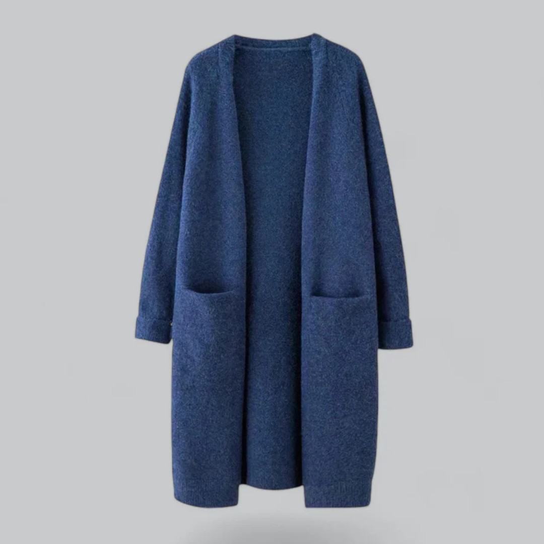Long Women's Cardigan with Pockets
