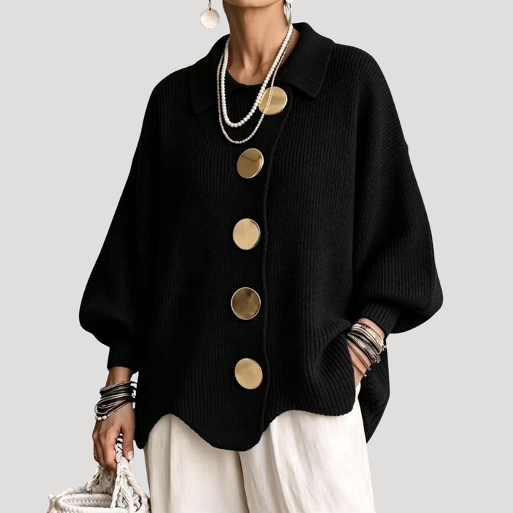 Women's Oversized Buttoned Cardigan