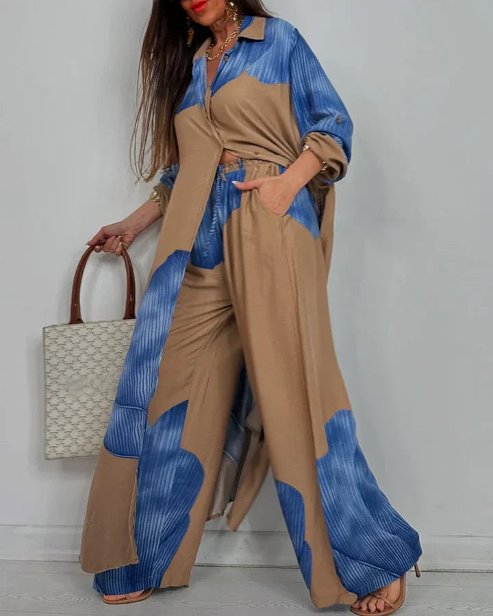 Amara Two-Piece Set in Elegant Fabric, view 5 - Elena Harper