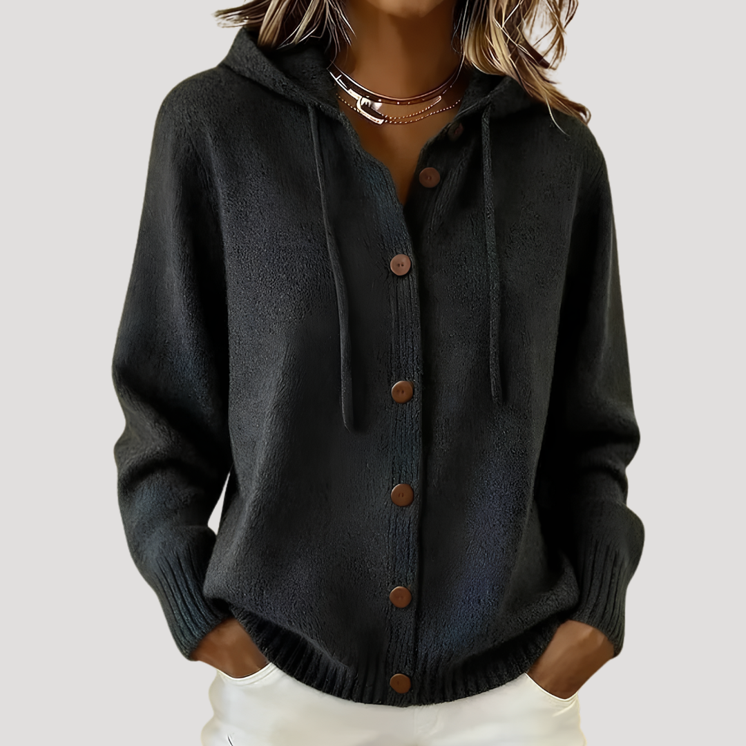 Casual Women's Knit Hoodie Cardigan
