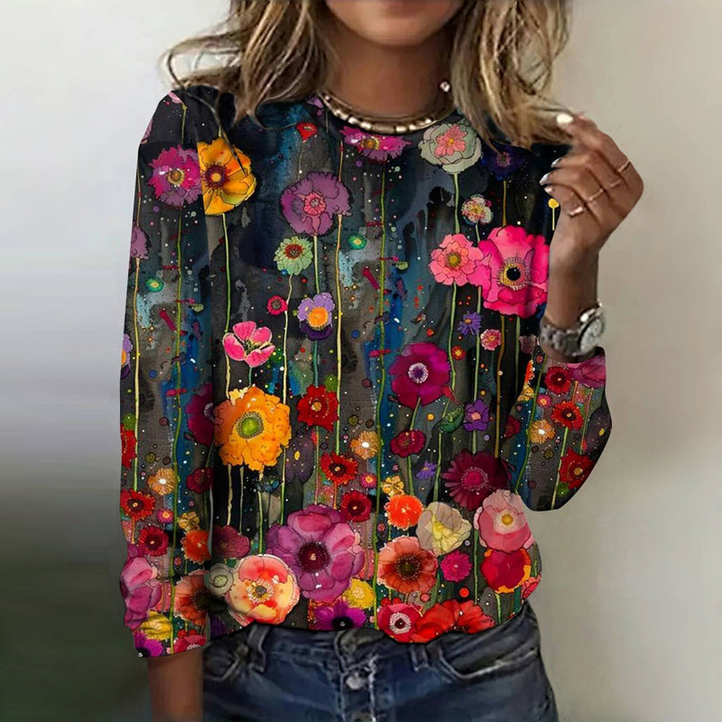 Vintage Floral Print T-Shirt