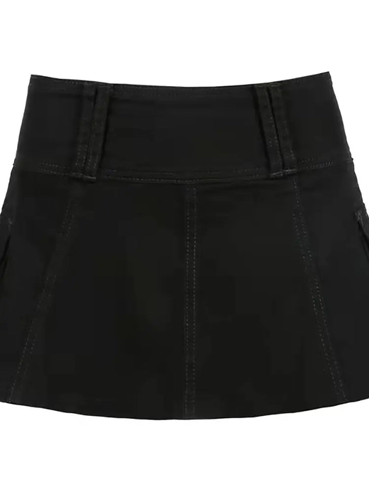 Sleek High-Waisted Denim Skirt, view 5 - Elena Harper