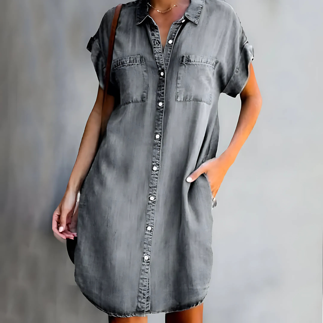 Adaline Summer Dress with Belly Coverage - Elena Harper