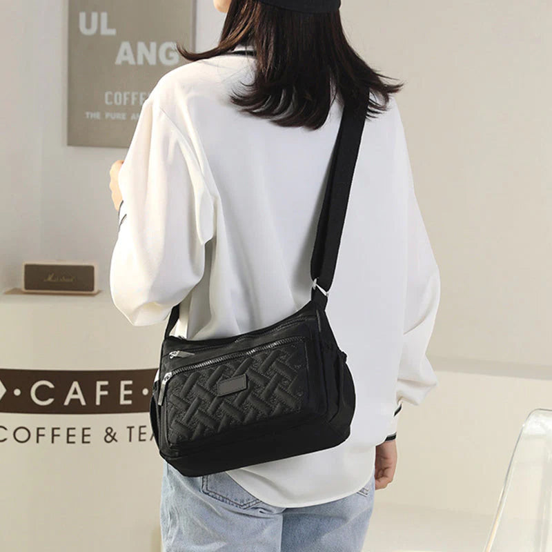Lightweight and Functional Multi-Pocket Shoulder Bag for Women