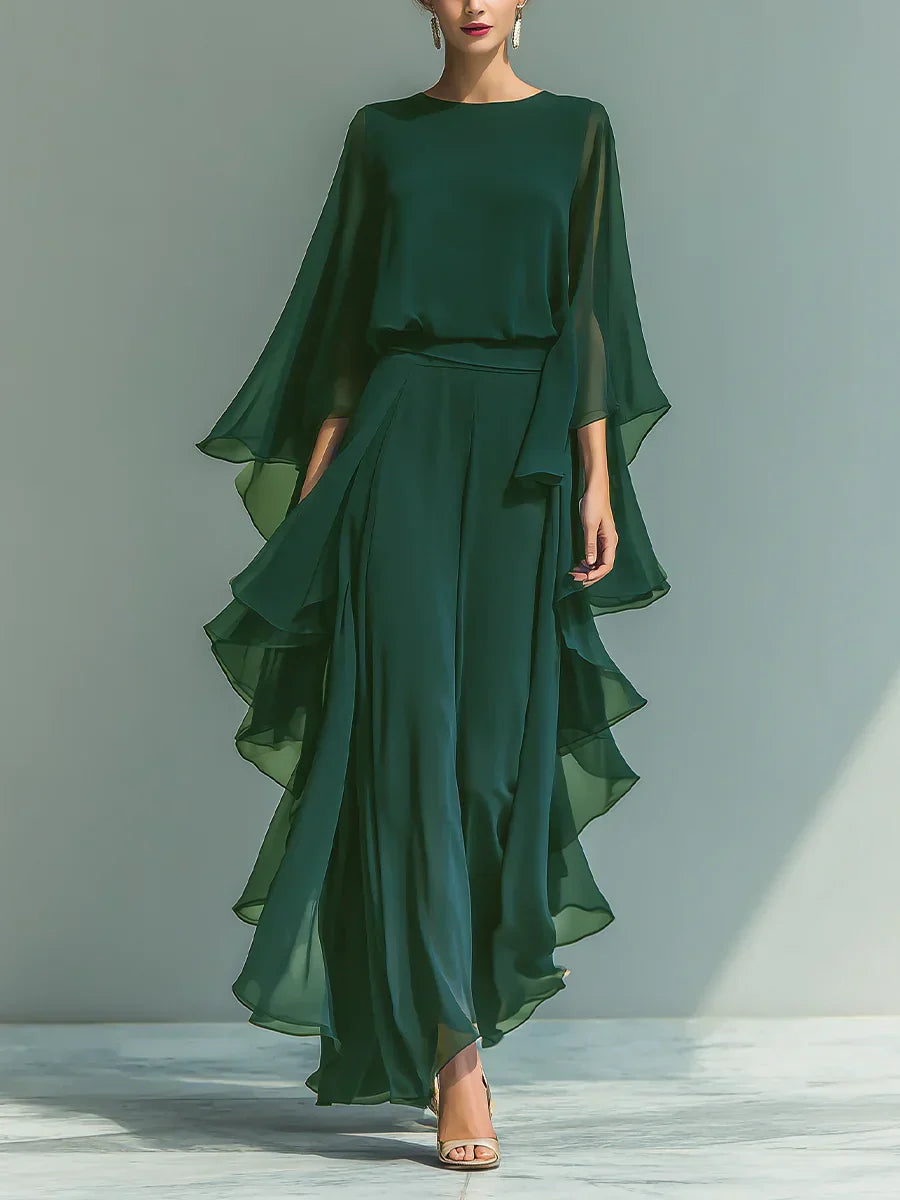 CHIFFON PANT SET FOR WOMEN