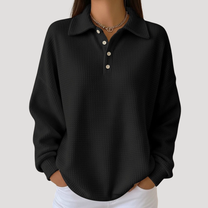 Women's Casual Polo Collar Sweater