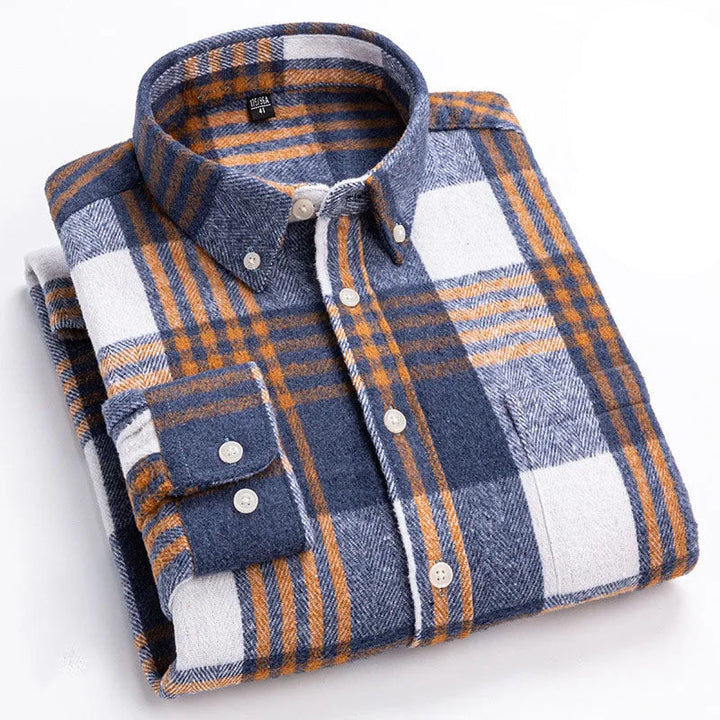 ELENA HARPER™  |  COSY FLANNEL CHECK SHIRT FOR MEN