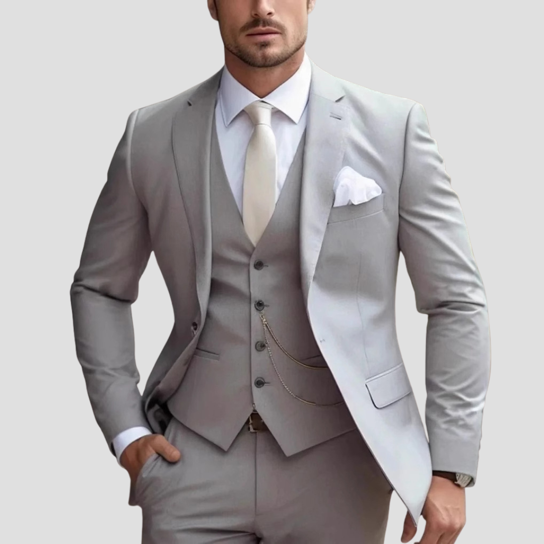 Laurent Monaco Slim-Fit Ceremony Suit for Men, view 6 - Elena Harper
