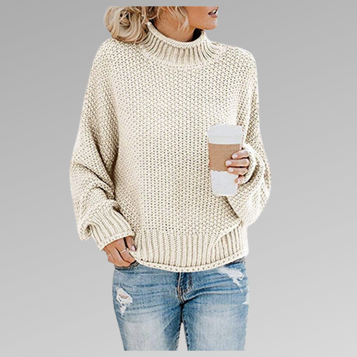 Antonia | Women's Relaxed Turtleneck Sweater with Full Fold Neck