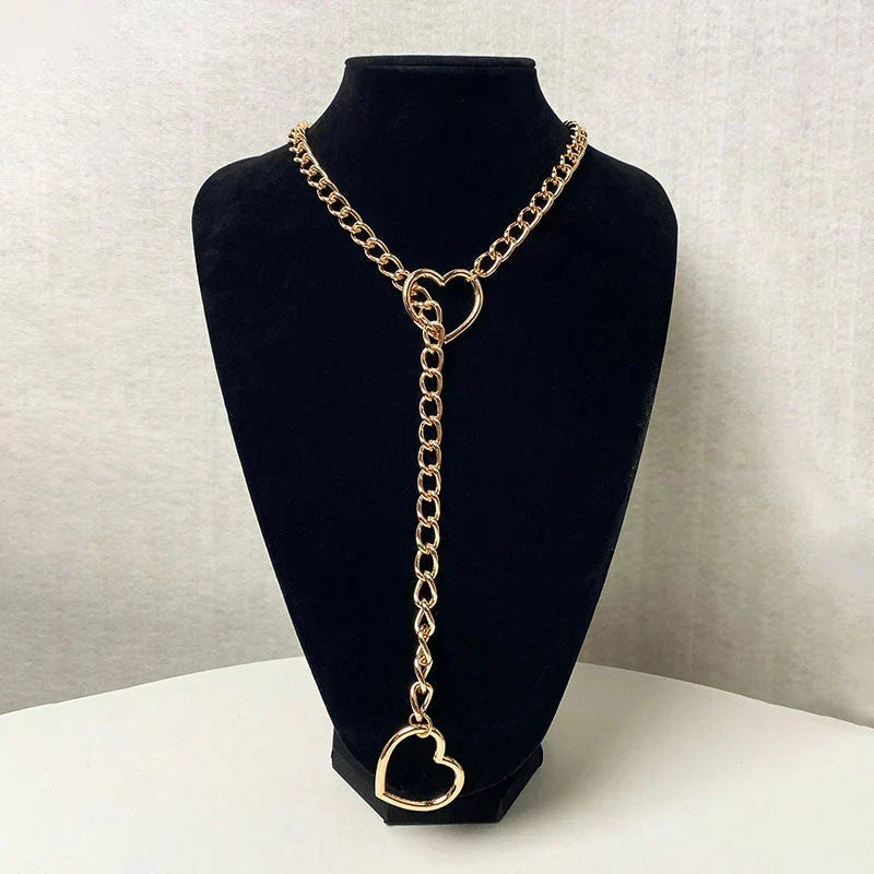 Gothic-Punk Heart-Shaped Necklace