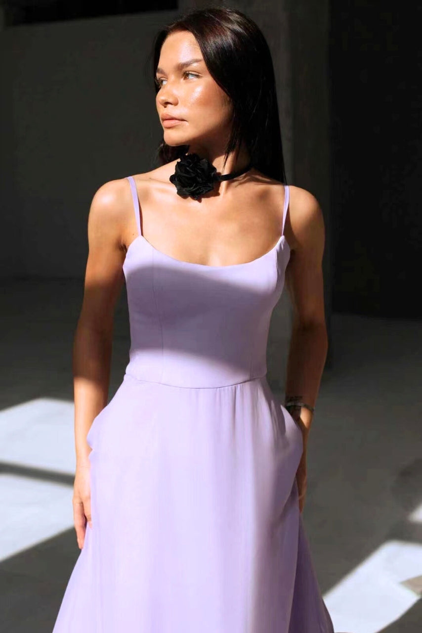 Blair Graceful Flowing Midi Dress - Elena Harper