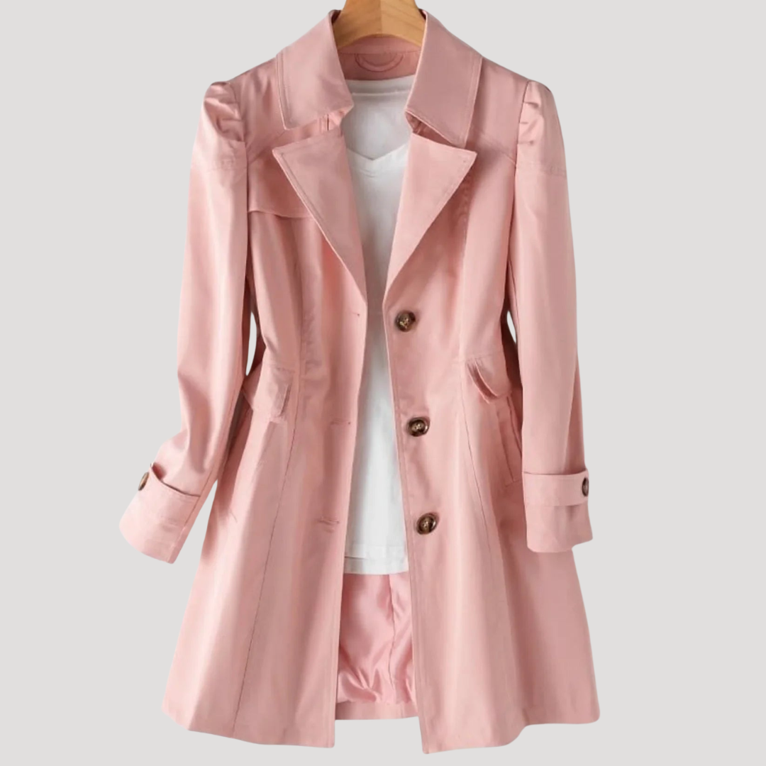 Women's Buttoned Trench Coat