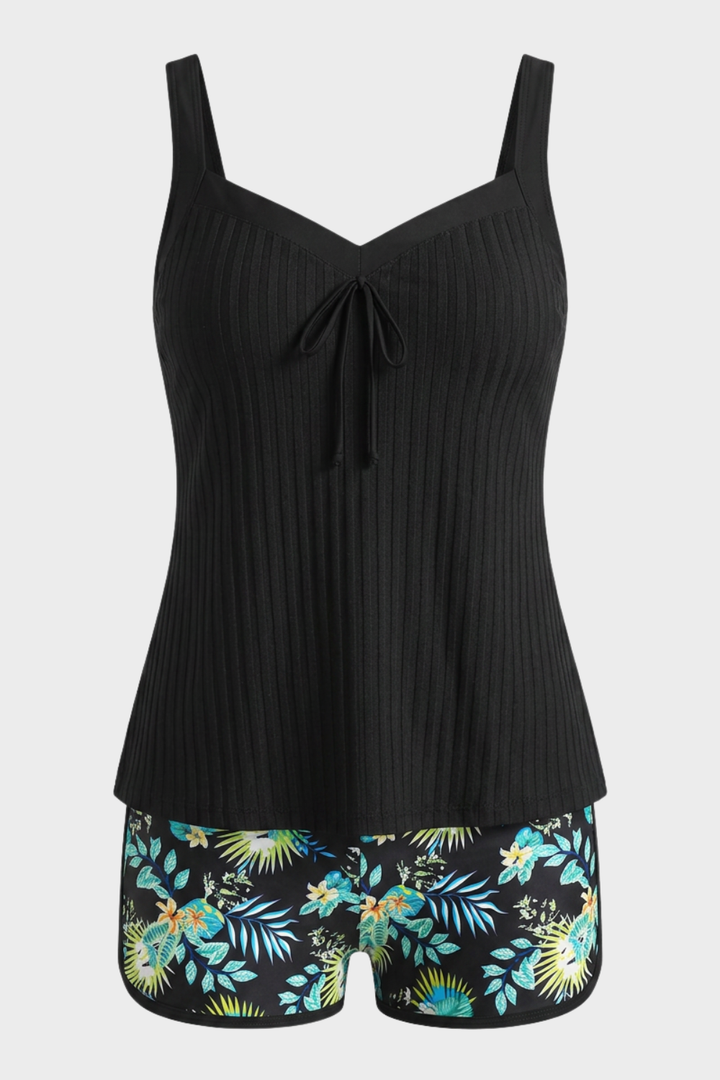 Women's Tankini Set | Tropical Shorts