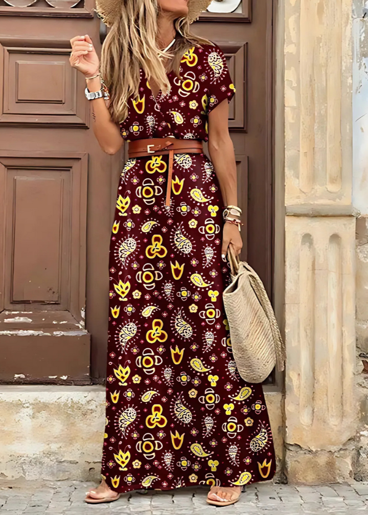 Vera Elegant Bohemian Maxi Dress - Elena Harper
