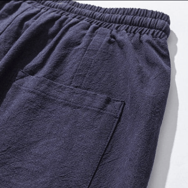 Unisex Kezno Japanese Style Relaxed Fit Pants, view 2 - Elena Harper