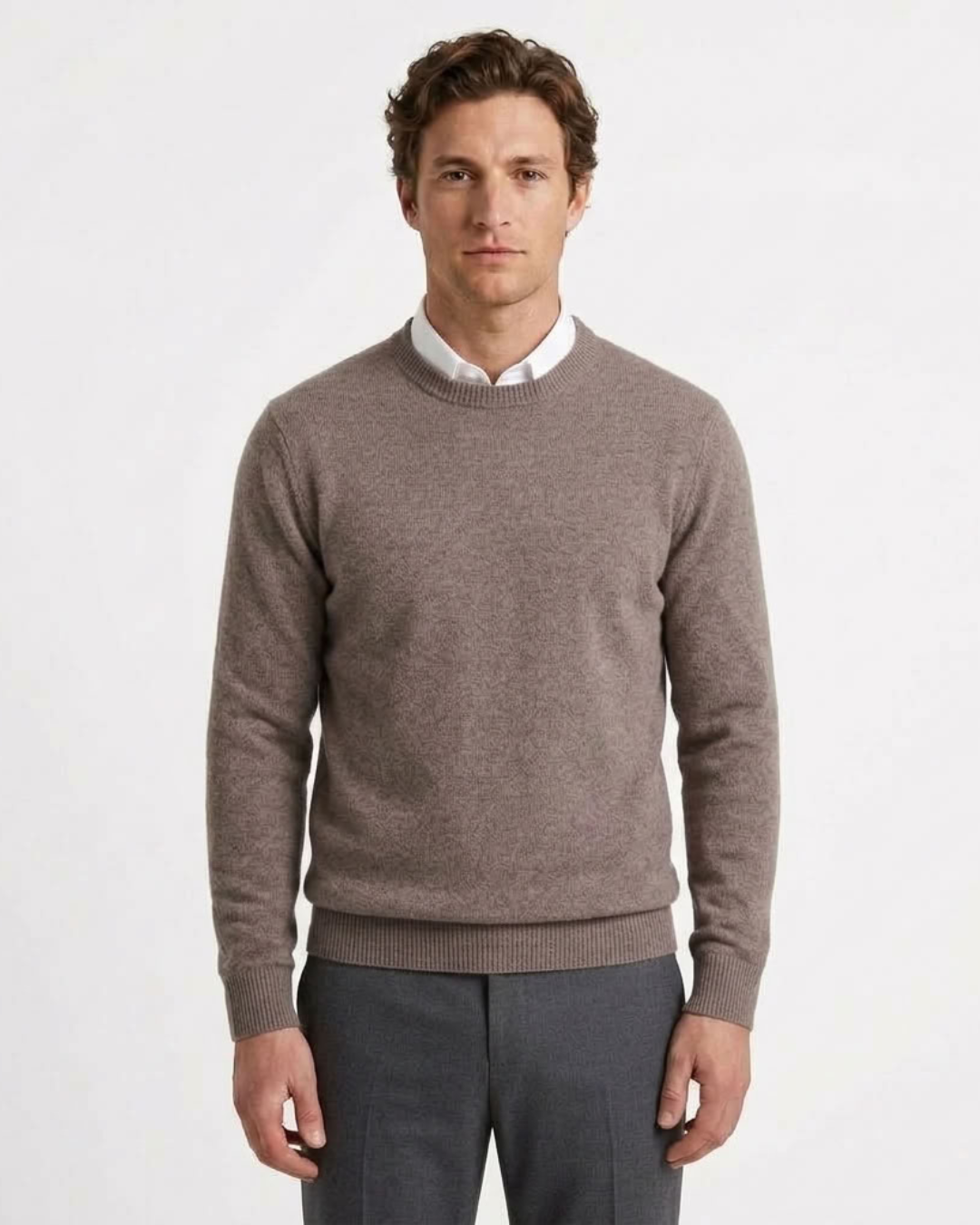 Classic Round Neck Sweater - Elena Harper