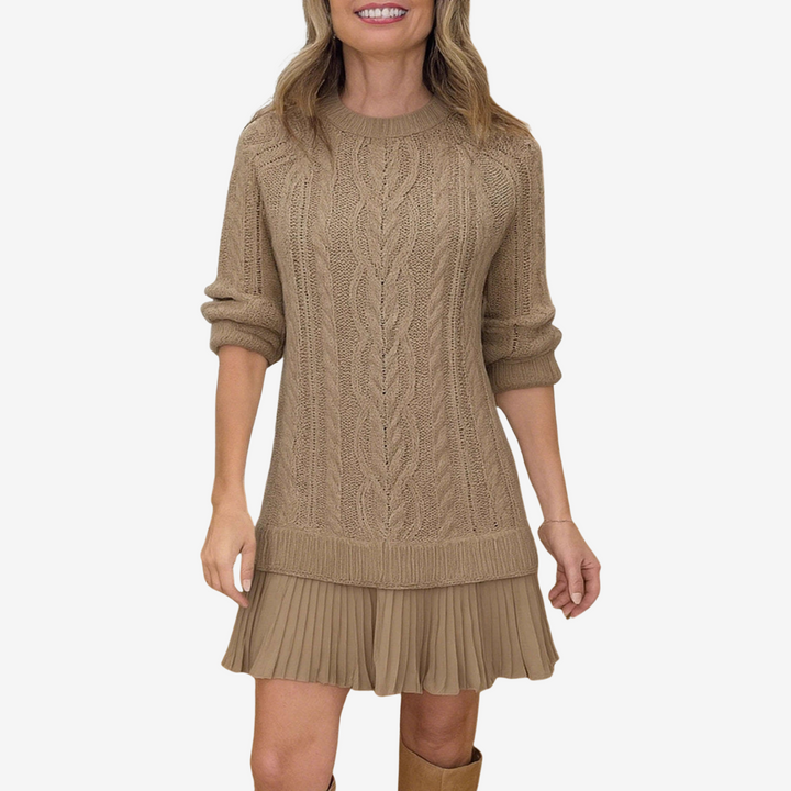 Emma Knitted Jersey Dress, view 5 - Elena Harper