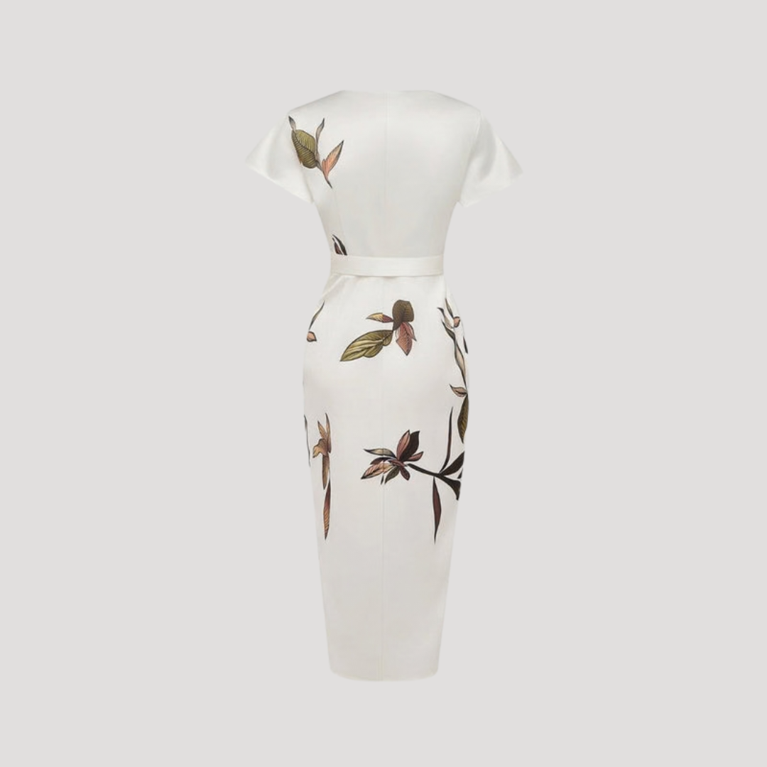Floral Wrap Midi Dress for Women